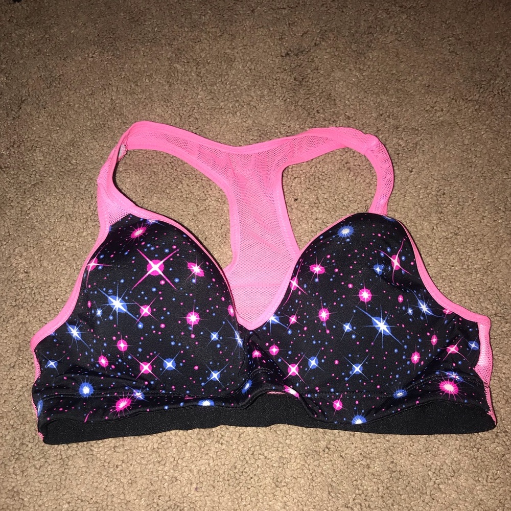 Pink Galaxy Sports Bra
